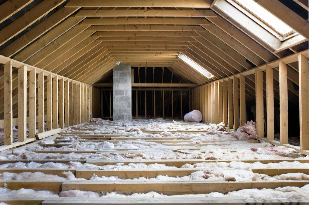 Blown-In Insulation work in a Wichita building